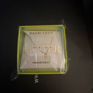 Baublebar “S” initial necklace